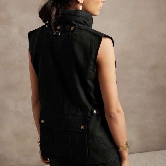 Banana Republic HERITAGE RIVER VEST in Black -sold out online, NWT! - Picture 2 of 6